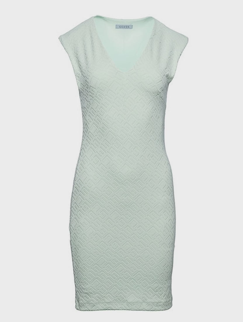 Load video: Guess Mint Green Textured Dress