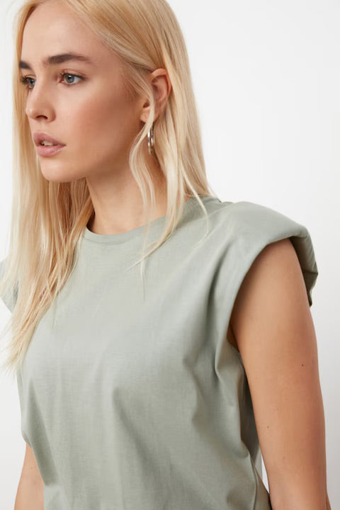 b.young Flutter Cap Sleeve Top - Canyon Rose