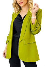 Sorbet Longline Blazer - Chartreuse Green