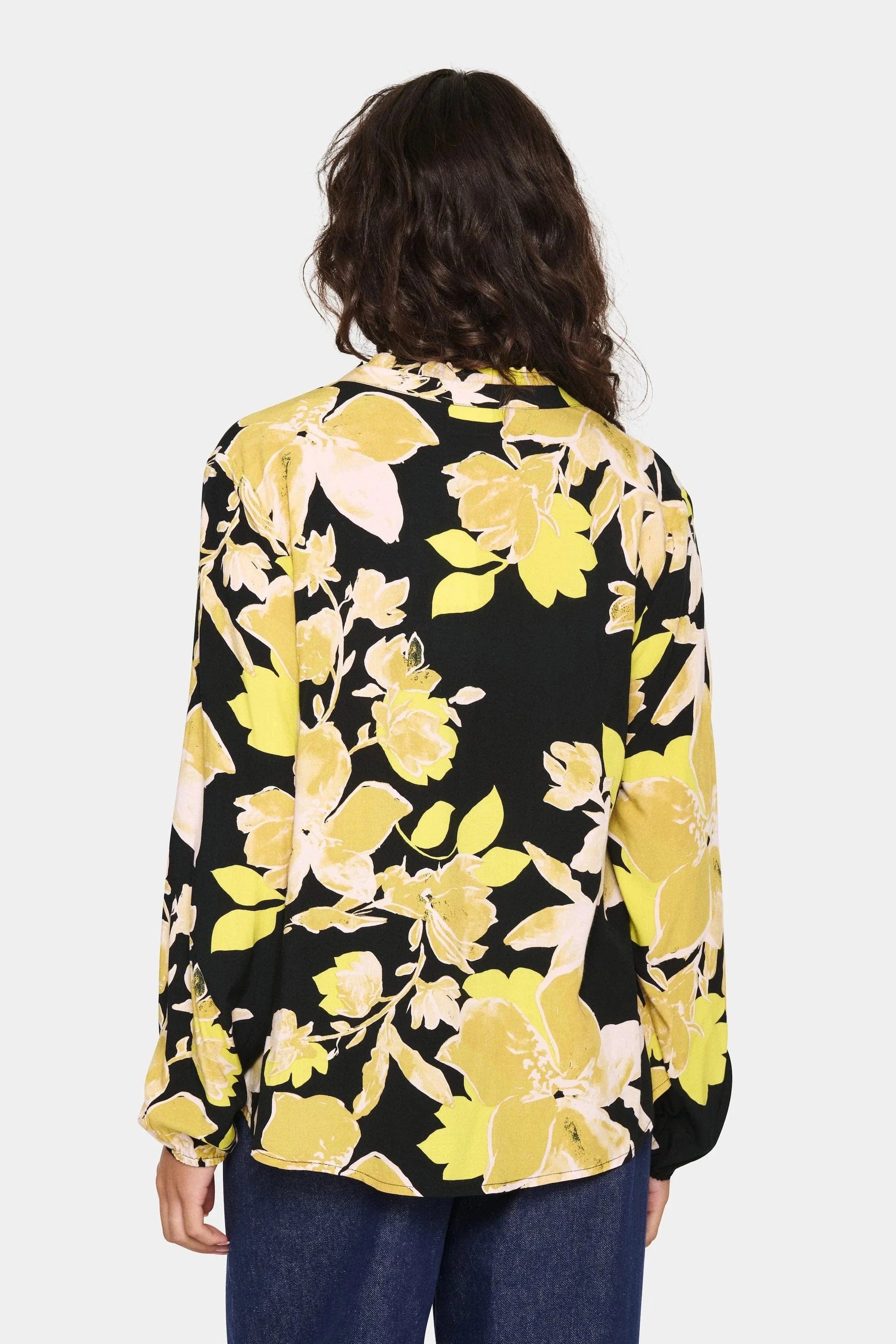 Saint Tropez Eda Printed Blouse - Black Burnished Florals