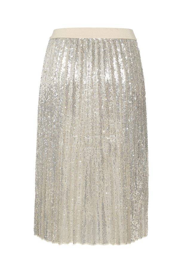 Saint Tropez BenisaSZ Silver Sequin Skirt