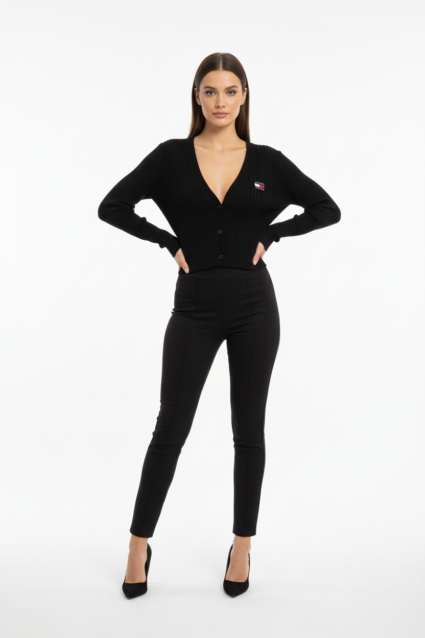 Tommy Hilfiger fekete kardigán modellel