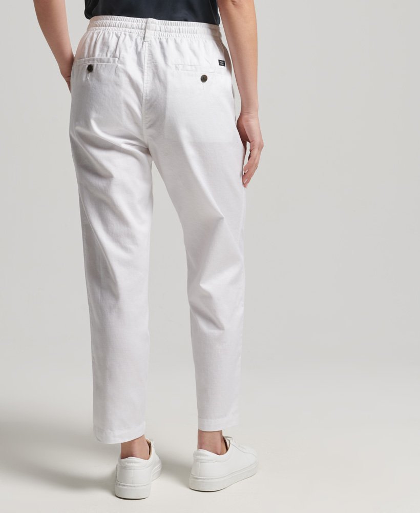 Superdry Studios Canvas Joggers - White